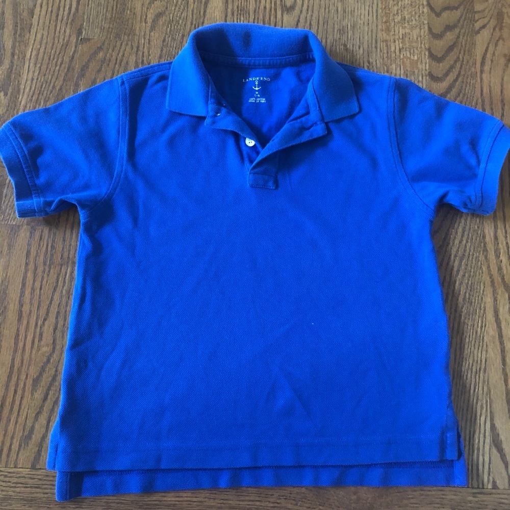 Boys Land’s End polo neck T-shirt size M 5-6